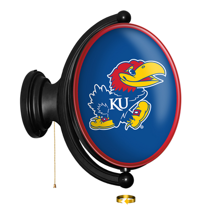 Kansas Jayhawks Oval Rotating Wall Sign