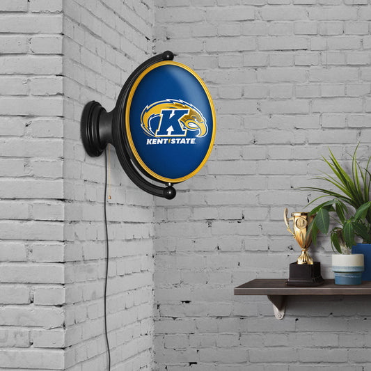 Kent State Golden Flashes Oval Rotating Wall Sign Room View