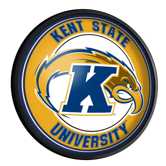 Kent State Golden Flashes Slimline Round Lighted Wall Sign