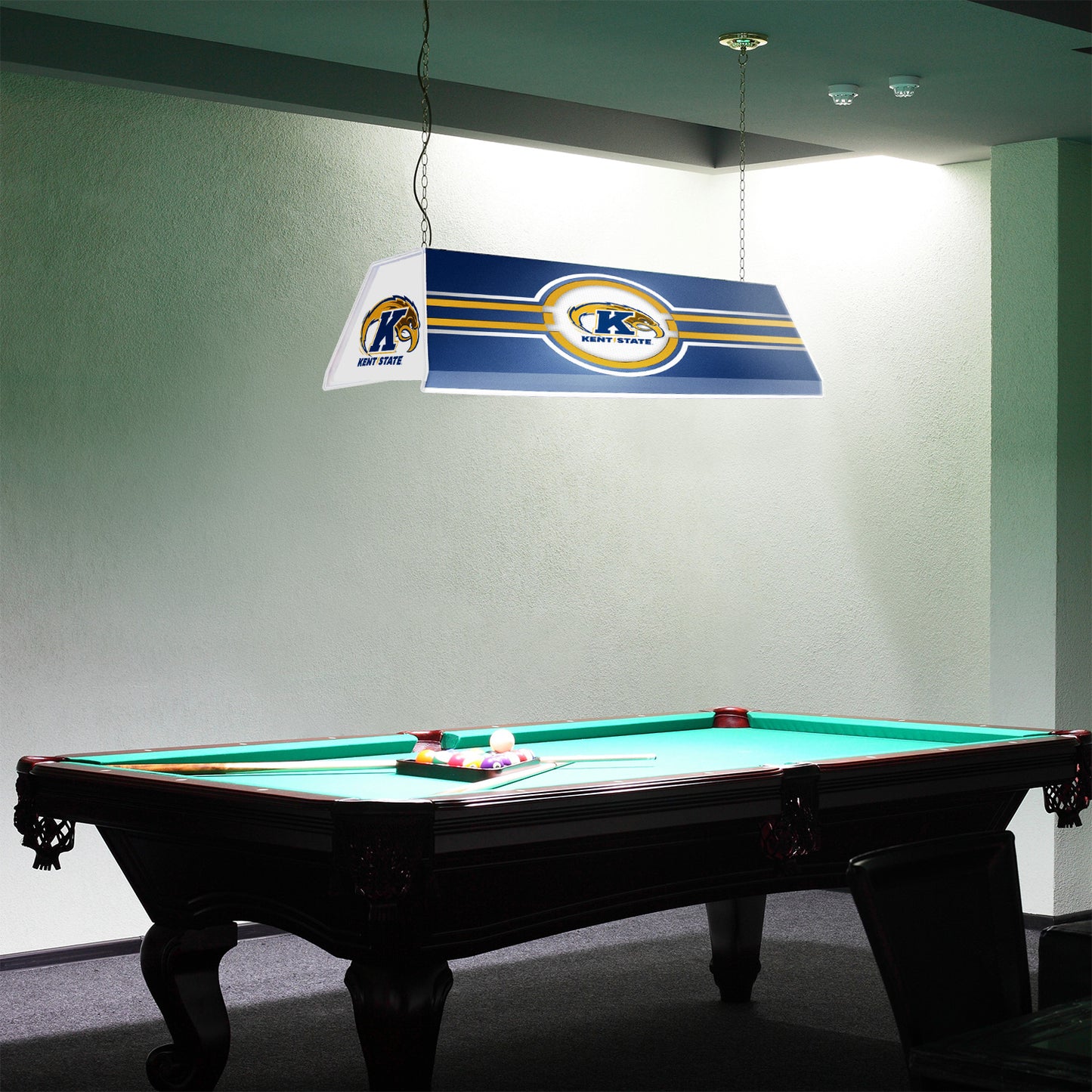 Kent State Golden Flashes Edge Glow Pool Table Light Room View