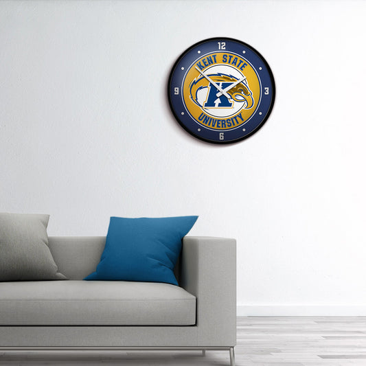 Kent State Golden Flashes Round Wall Clock Room View