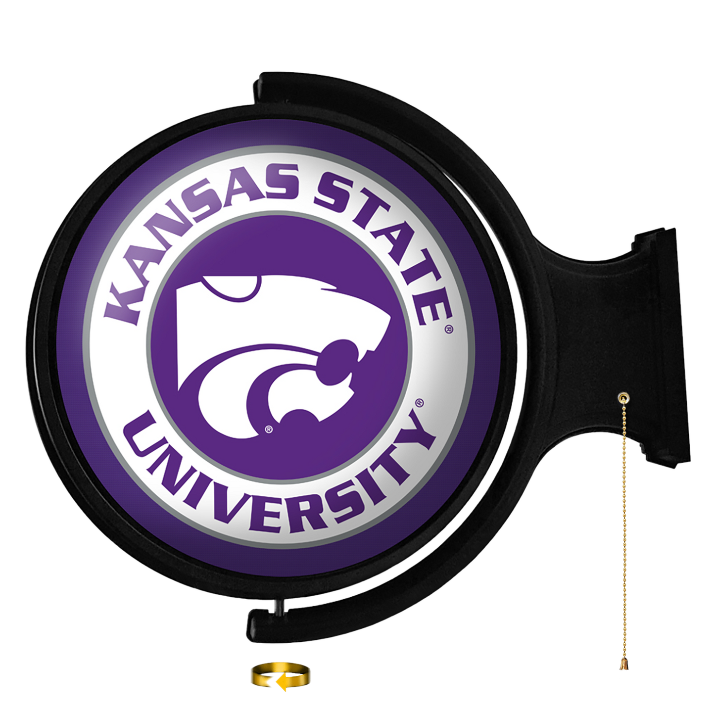 Kansas State Wildcats Round Rotating Wall Sign Purple