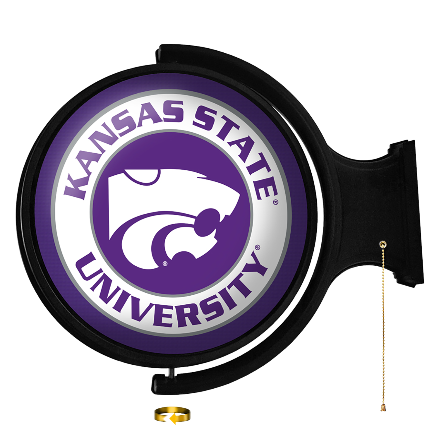 Kansas State Wildcats Round Rotating Wall Sign Purple