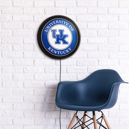 Kentucky Wildcats Slimline Round Lighted Wall Sign Room View