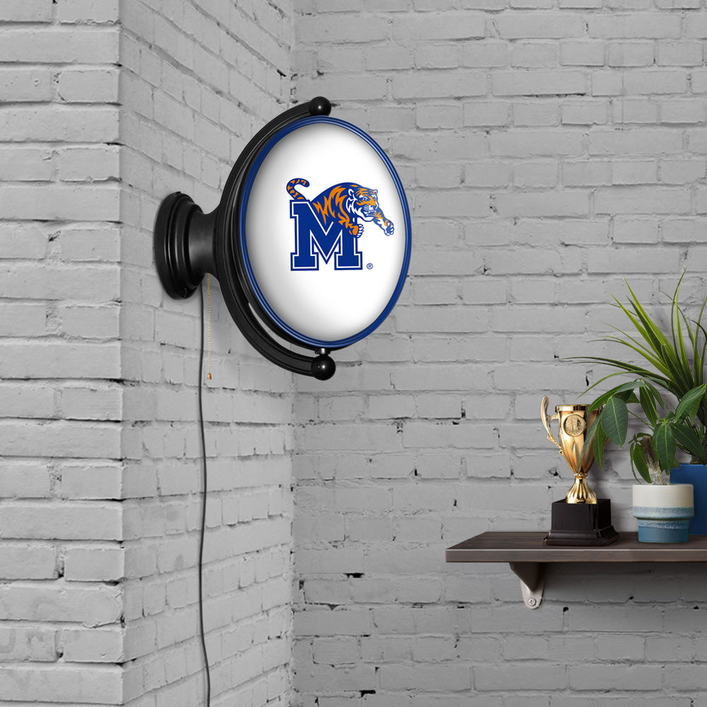 Memphis Tigers Oval Rotating Wall Sign Room View