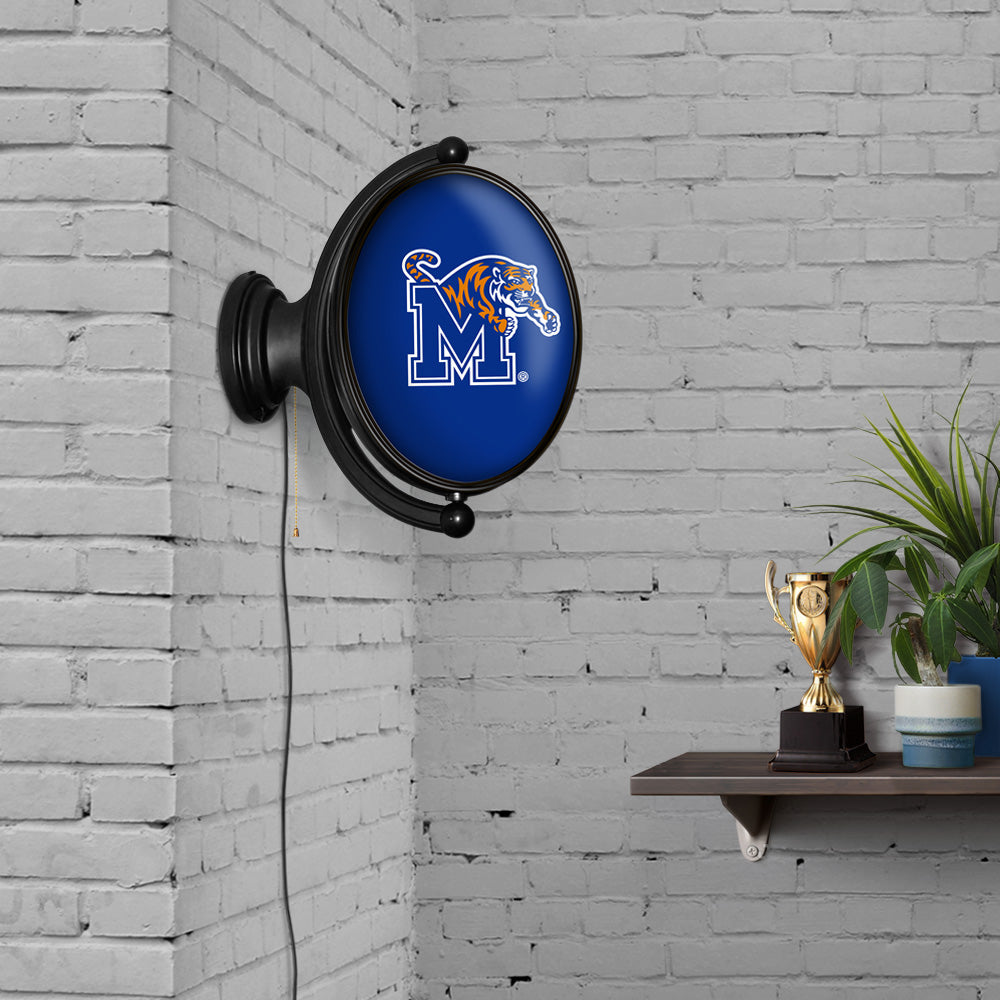 Memphis Tigers Oval Rotating Wall Sign Room View