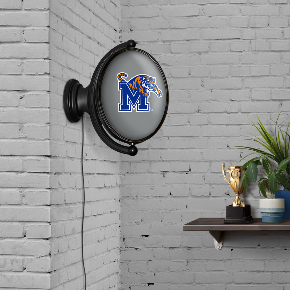 Memphis Tigers Oval Rotating Wall Sign Room View