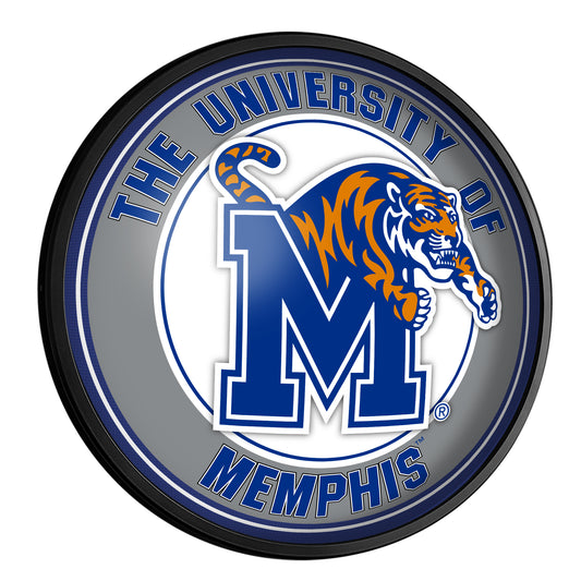 Memphis Tigers Slimline Round Lighted Wall Sign