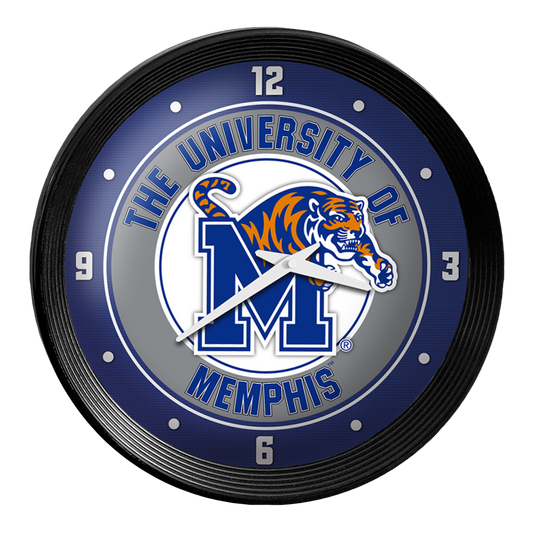 Memphis Tigers Ribbed Wall Clock