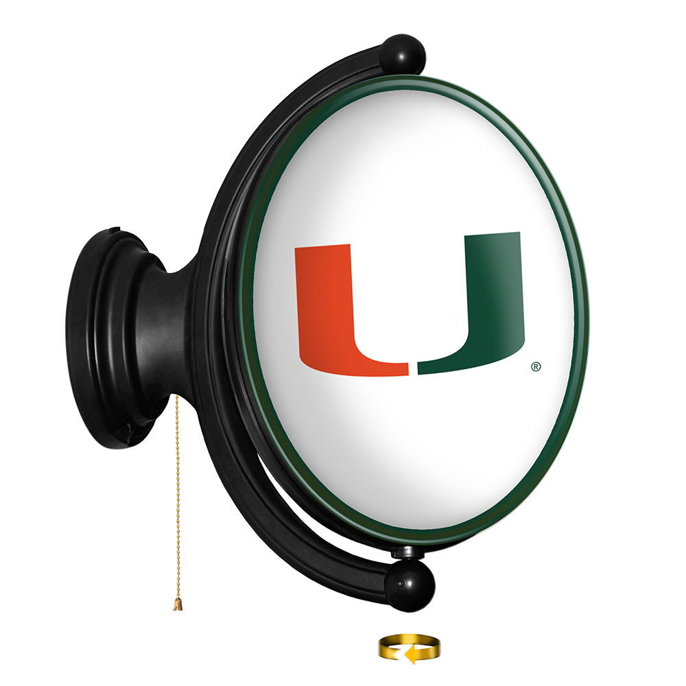 Miami Hurricanes Oval Rotating Wall Sign