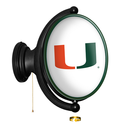 Miami Hurricanes Oval Rotating Wall Sign