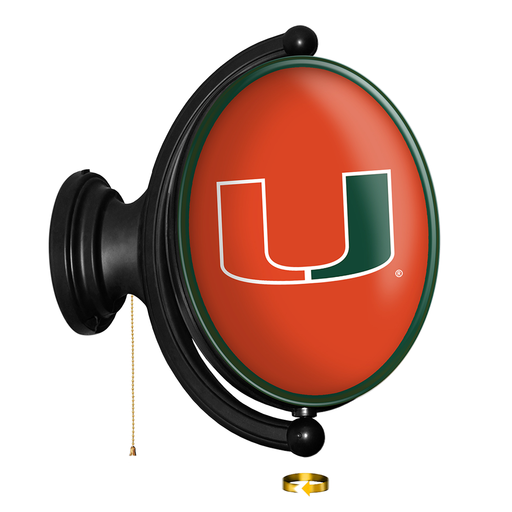 Miami Hurricanes Oval Rotating Wall Sign