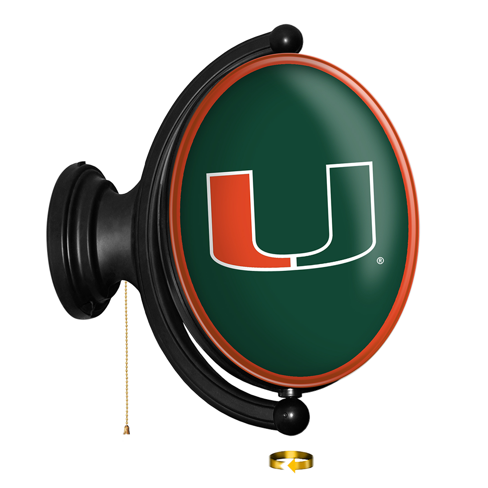 Miami Hurricanes Oval Rotating Wall Sign