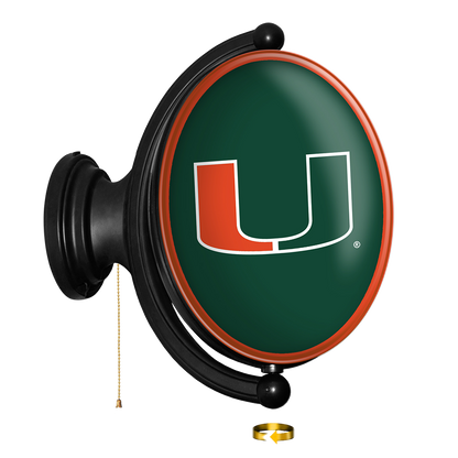 Miami Hurricanes Oval Rotating Wall Sign