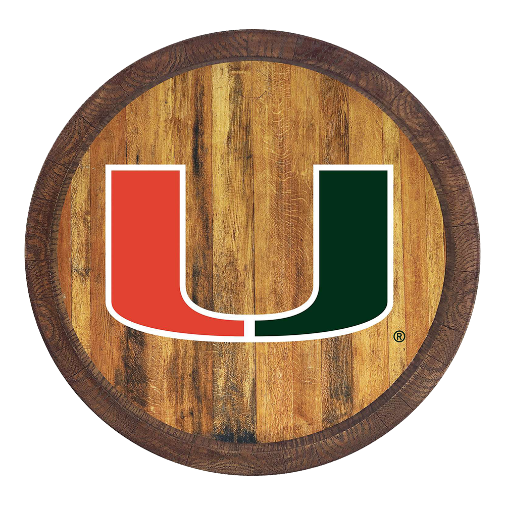 Miami Hurricanes Barrel Top Sign