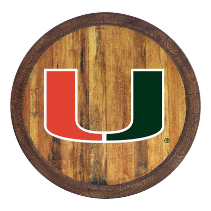 Miami Hurricanes Barrel Top Sign