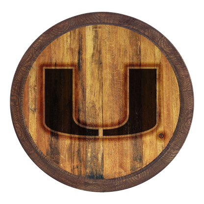 Miami Hurricanes Branded Barrel Top Sign