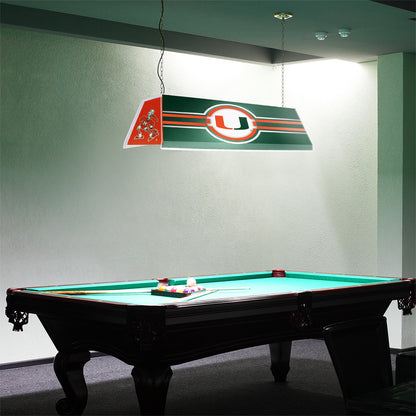 Miami Hurricanes Edge Glow Pool Table Light Room View