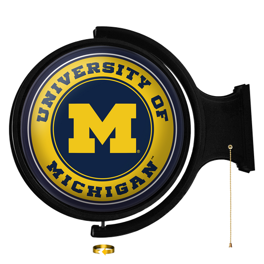 Michigan Wolverines Round Rotating Wall Sign