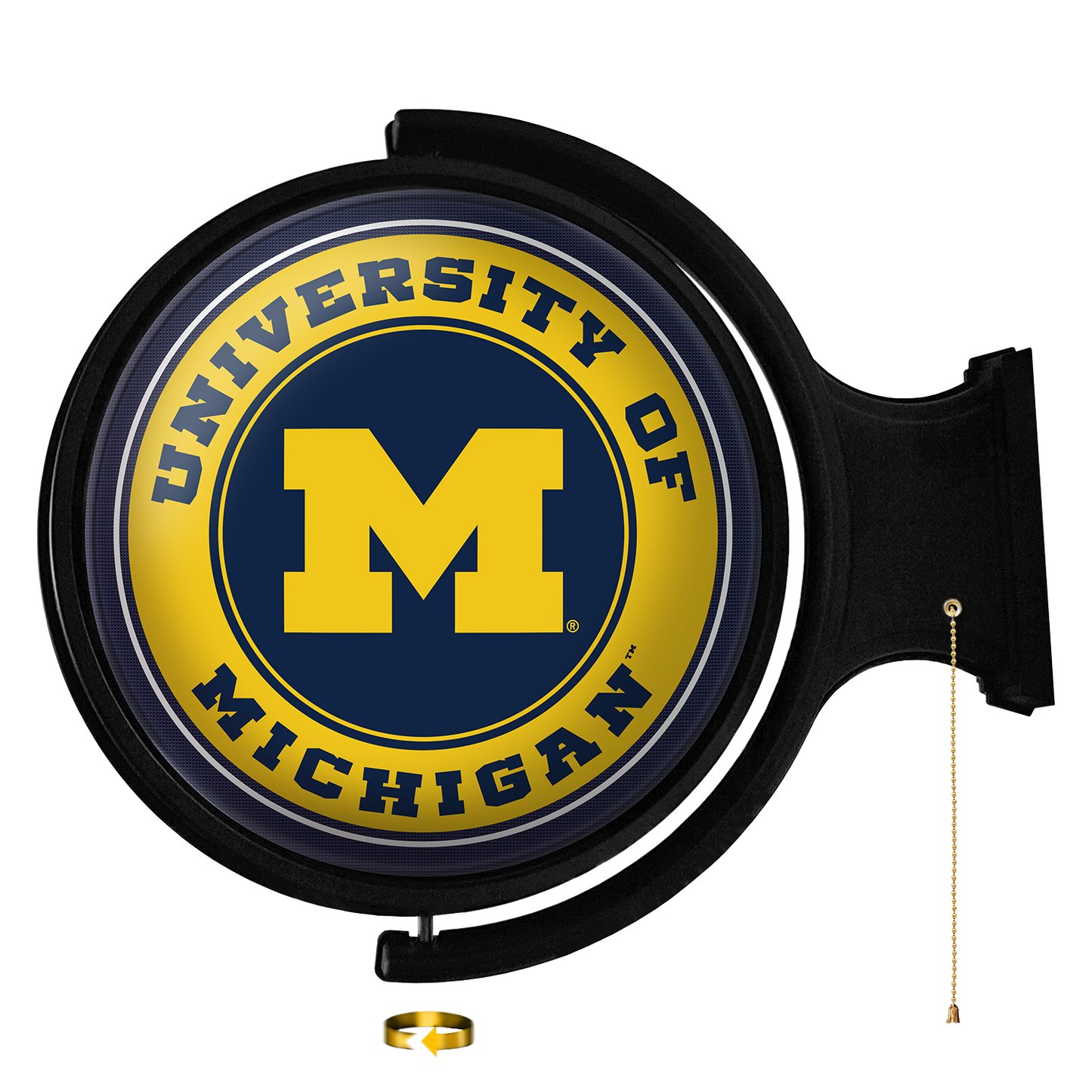 Michigan Wolverines Round Rotating Wall Sign