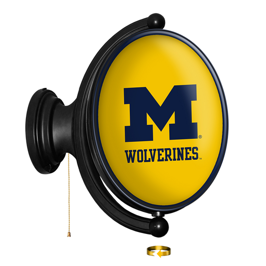 Michigan Wolverines Oval Rotating Wall Sign