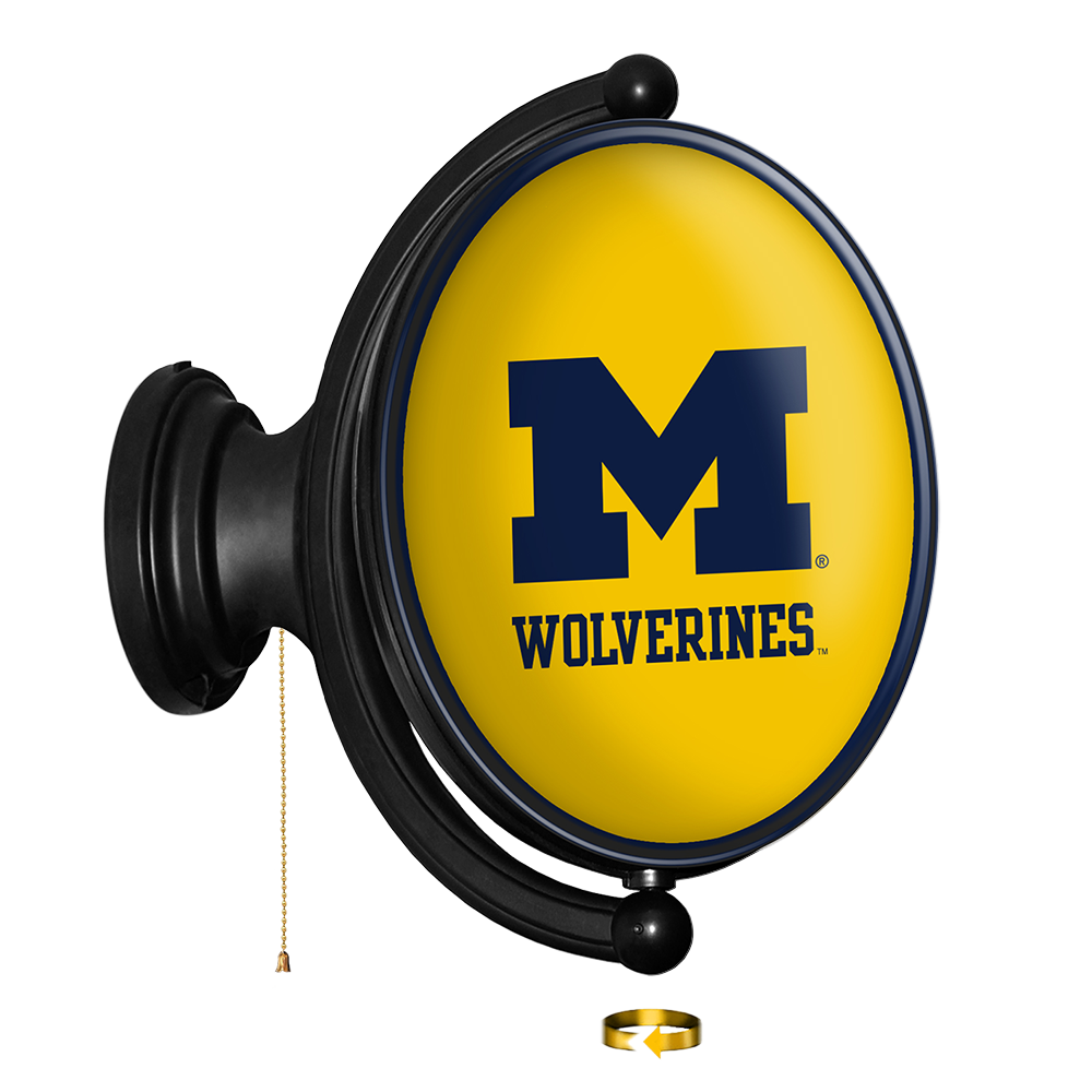 Michigan Wolverines Oval Rotating Wall Sign