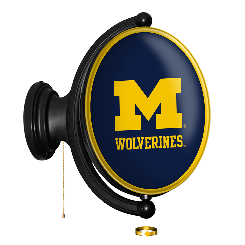 Michigan Wolverines Oval Rotating Wall Sign