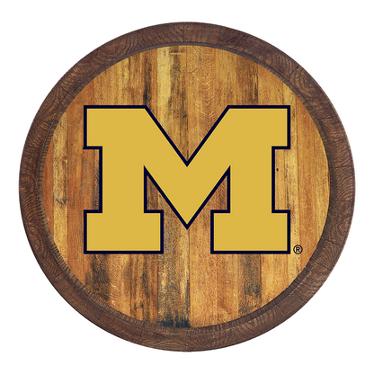 Michigan Wolverines Barrel Top Sign