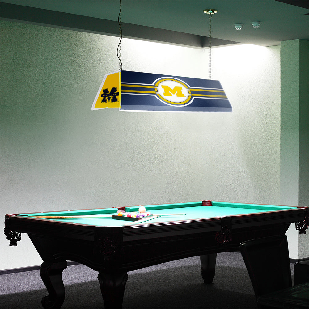 Michigan Wolverines Edge Glow Pool Table Light Room View