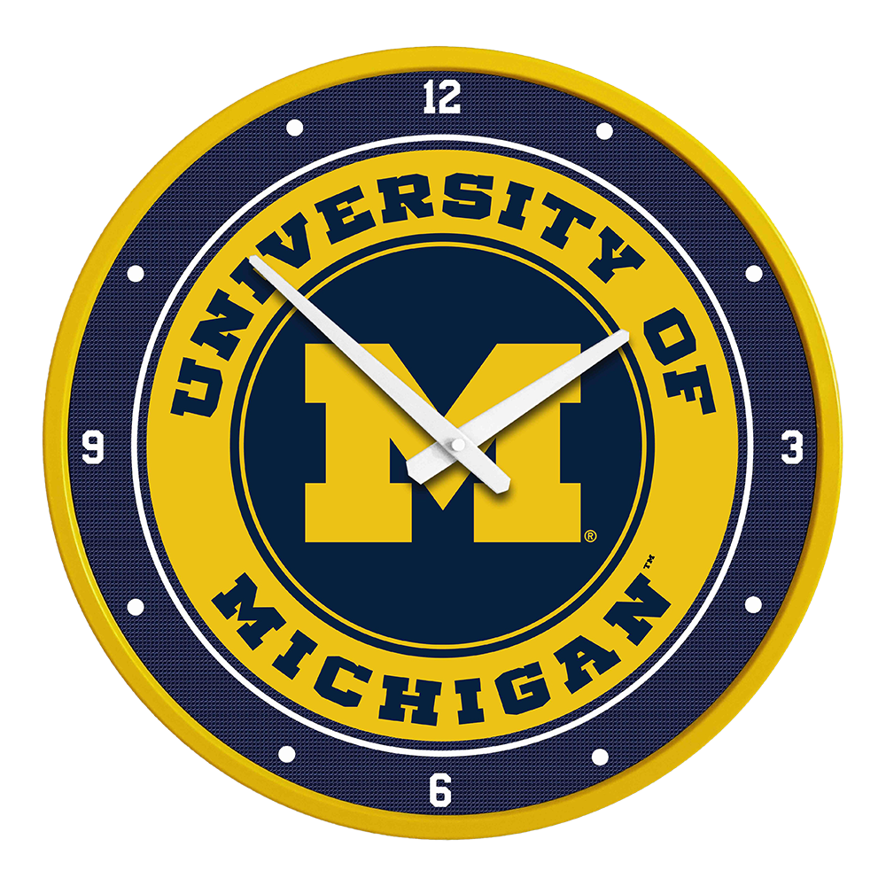 Michigan Wolverines Round Wall Clock