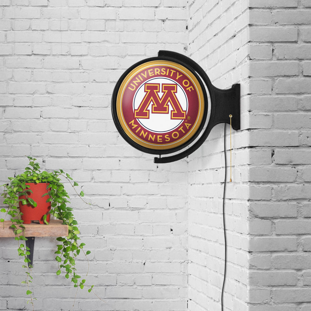 Minnesota Golden Gophers Round Rotating Wall Sign Room View