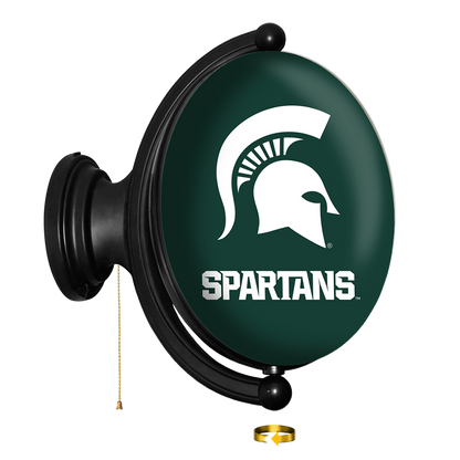 Michigan State Spartans Oval Rotating Wall Sign