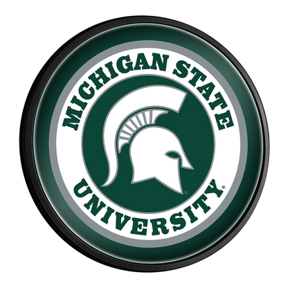 Michigan State Spartans Slimline Round Lighted Wall Sign
