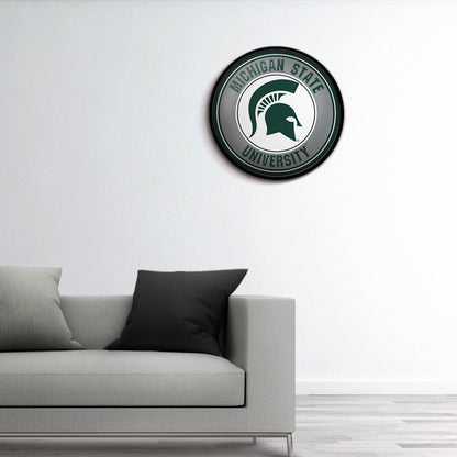 Michigan State Spartans Modern Disc Wall Sign Room View