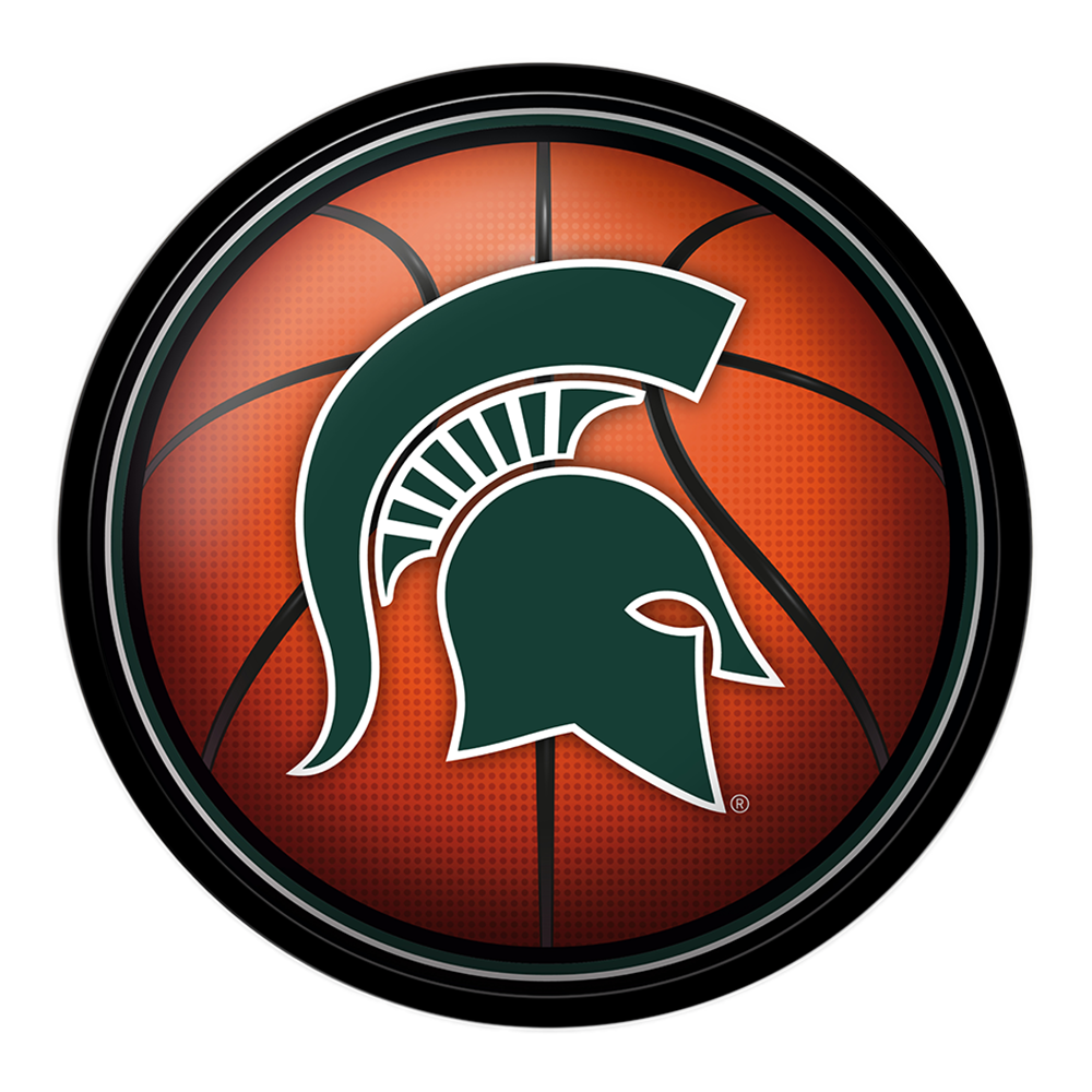 Michigan State Spartans Basketball Modern Disc Wall Sign