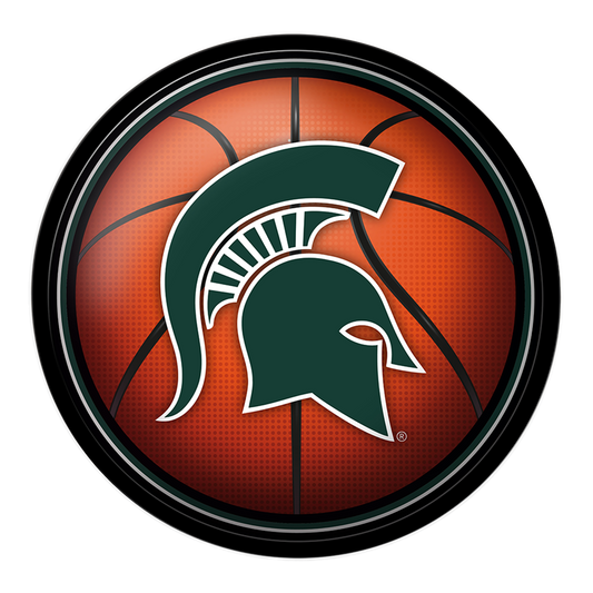 Michigan State Spartans Basketball Modern Disc Wall Sign