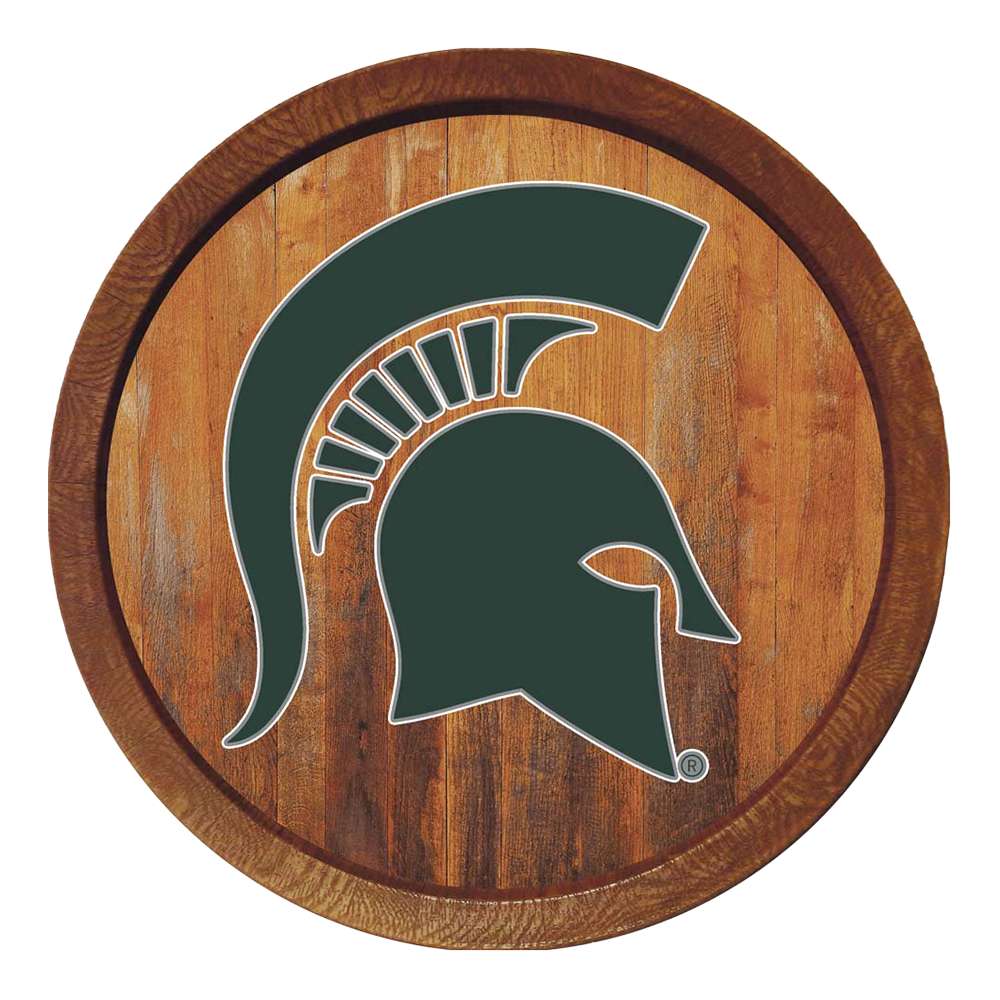 Michigan State Spartans Barrel Top Sign