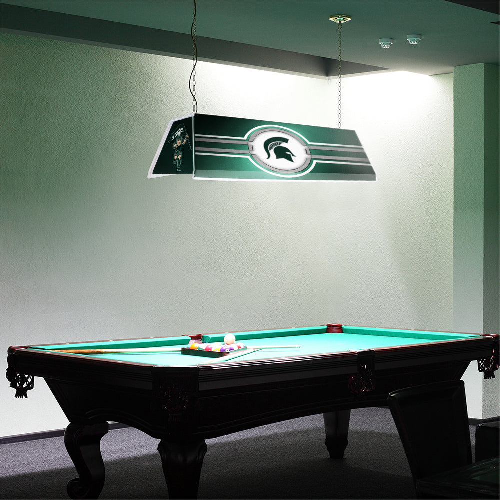 Michigan State Spartans Edge Glow Pool Table Light Room View