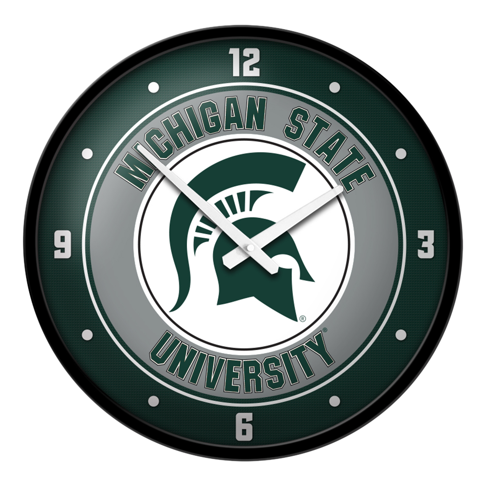 Michigan State Spartans Round Wall Clock