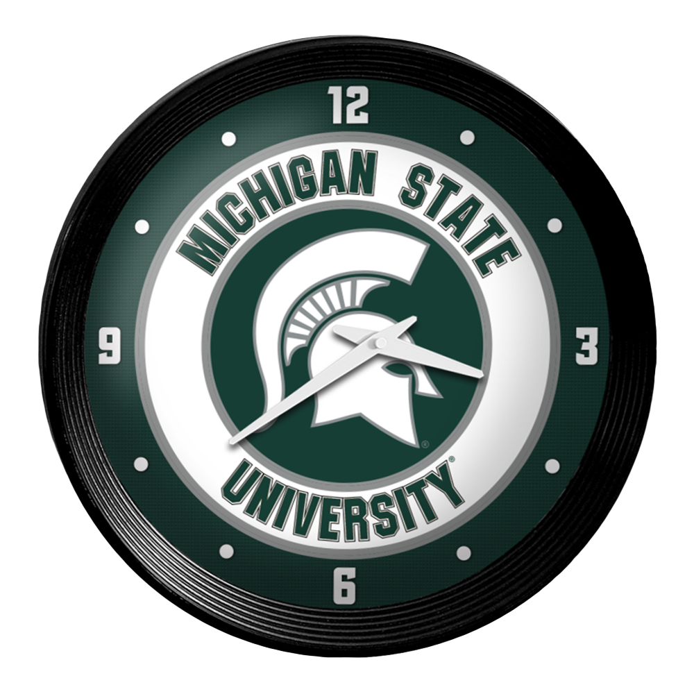Michigan State Spartans Ribbed Wall Clock