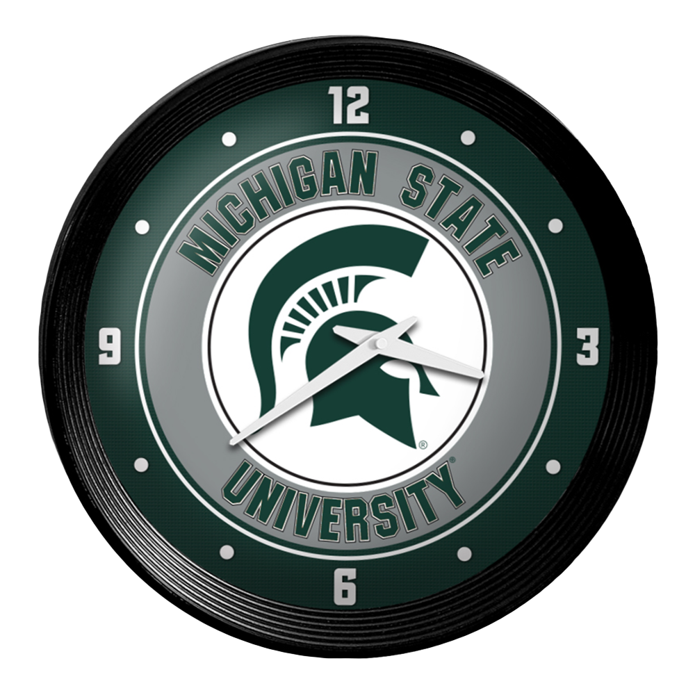 Michigan State Spartans Ribbed Wall Clock