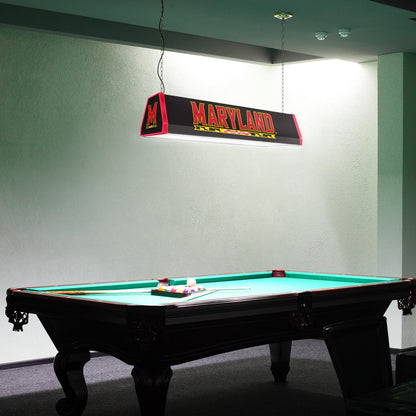 Maryland Terrapins Standard Pool Table Light Room View