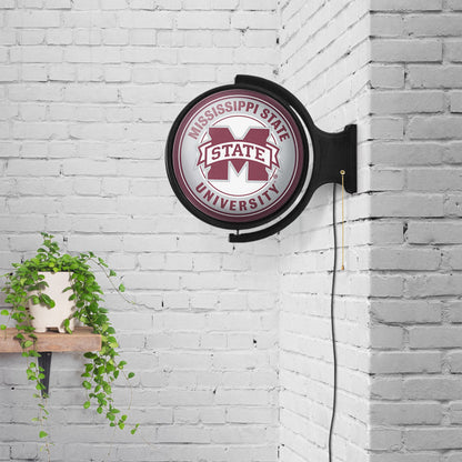 Mississippi State Bulldogs Round Rotating Wall Sign Room View