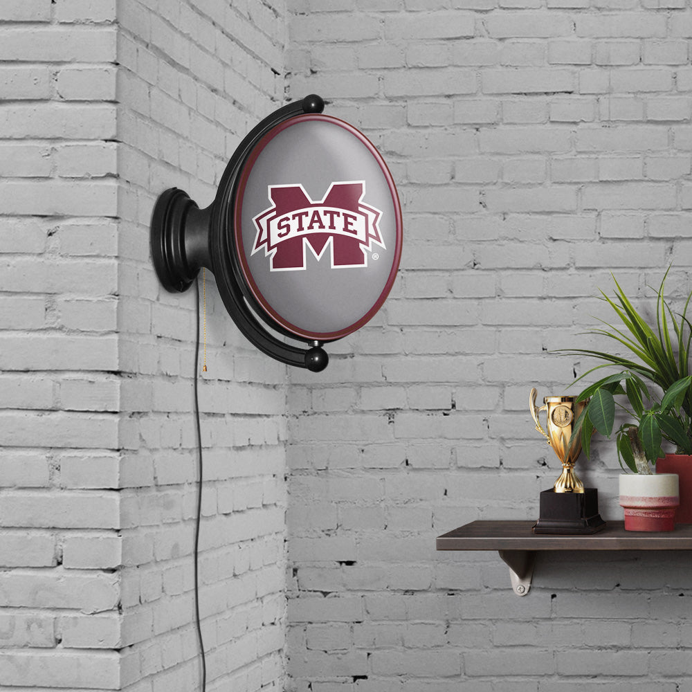 Mississippi State Bulldogs Oval Rotating Wall Sign Room View