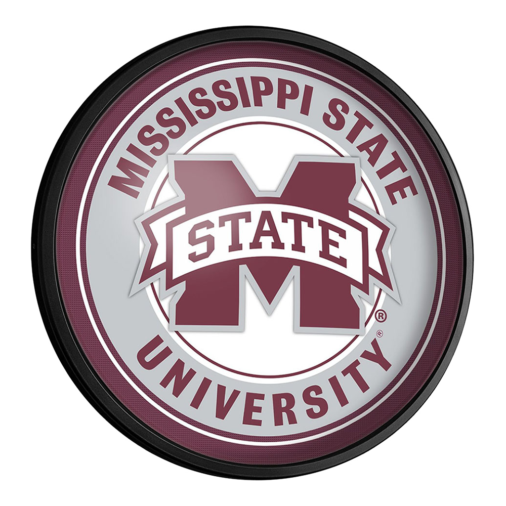 Mississippi State Bulldogs Slimline Round Lighted Wall Sign