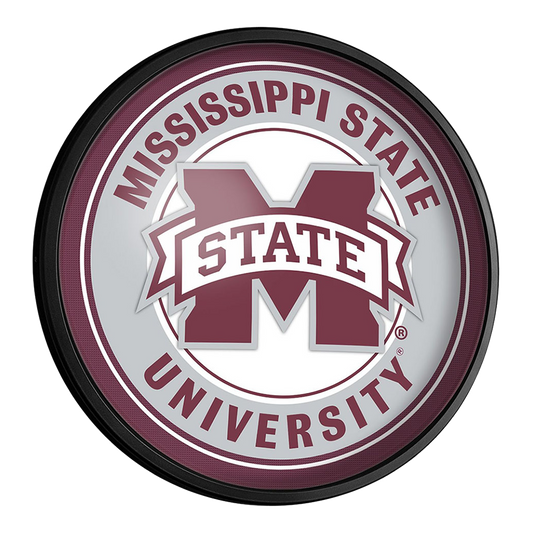 Mississippi State Bulldogs Slimline Round Lighted Wall Sign