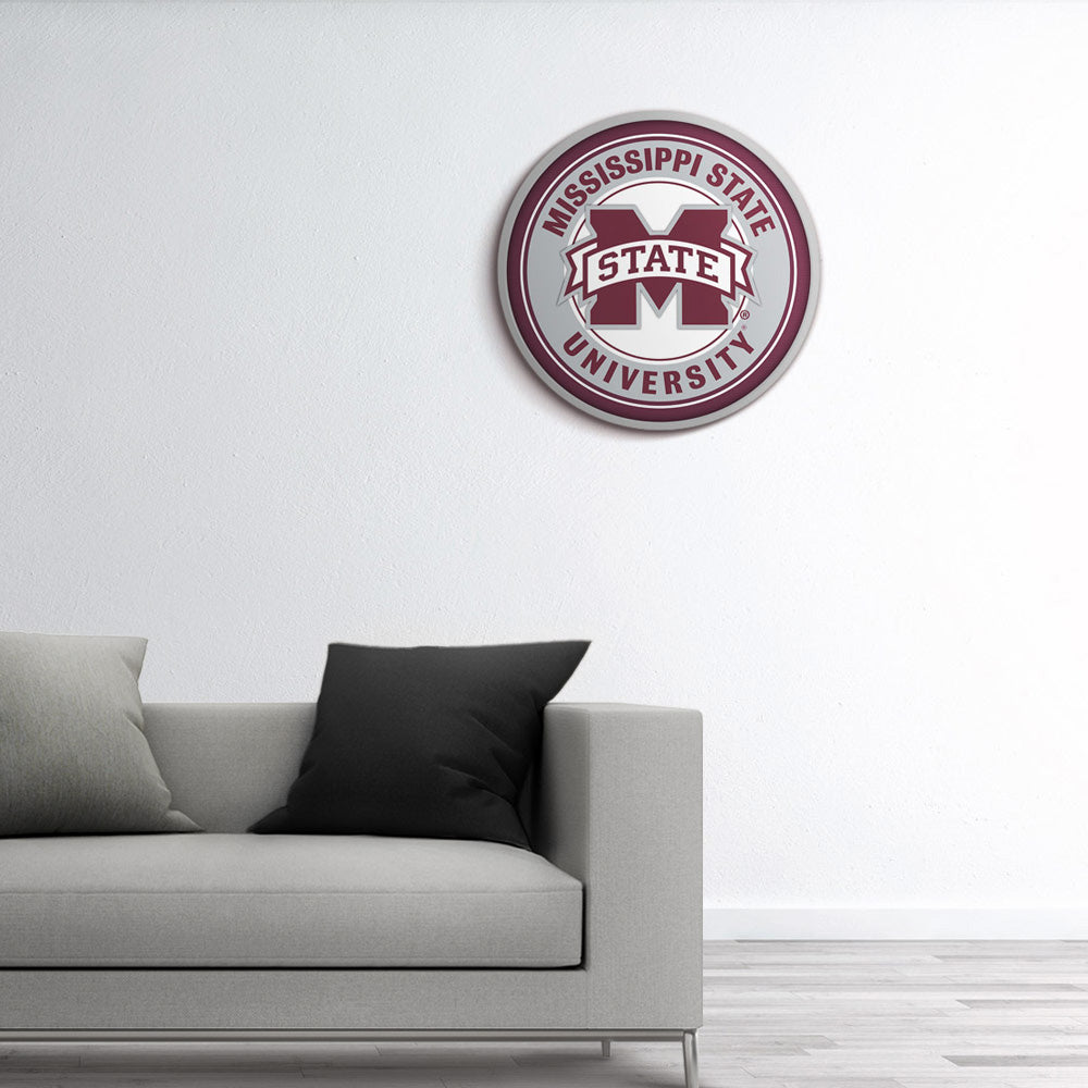 Mississippi State Bulldogs Modern Disc Wall Sign Room View