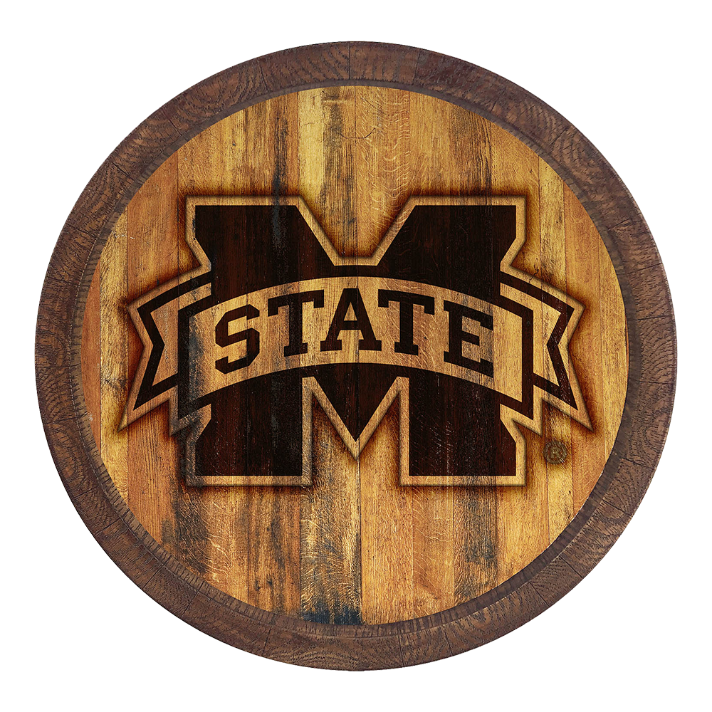 Mississippi State Bulldogs Branded Barrel Top Sign