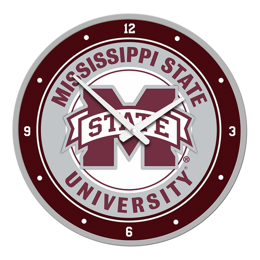 Mississippi State Bulldogs Round Wall Clock