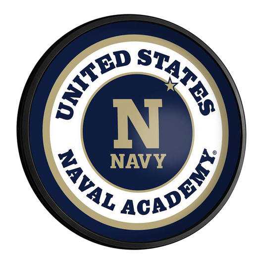 Navy Midshipmen Slimline Round Lighted Wall Sign